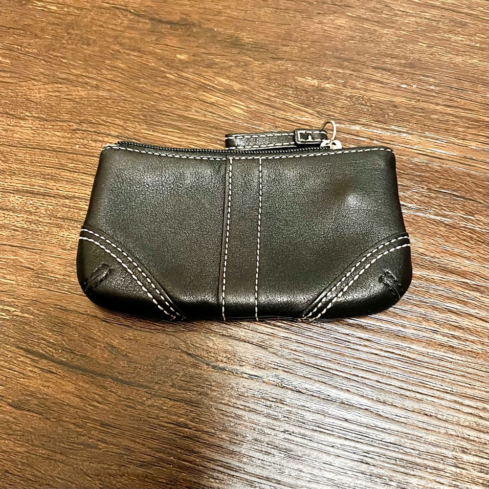 Coach Black Leather Pouch